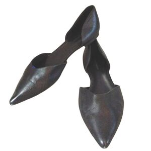 Banana Republic Modern D'orsay Flats Women's Black Leather Loafers Size 8